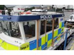 Wheelhouse of Thames Reserve, one of the Targa 31’s which are the mainstay of the river patrols.